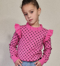Polka Dots Ruffles Pink - Pinkish Flamingo