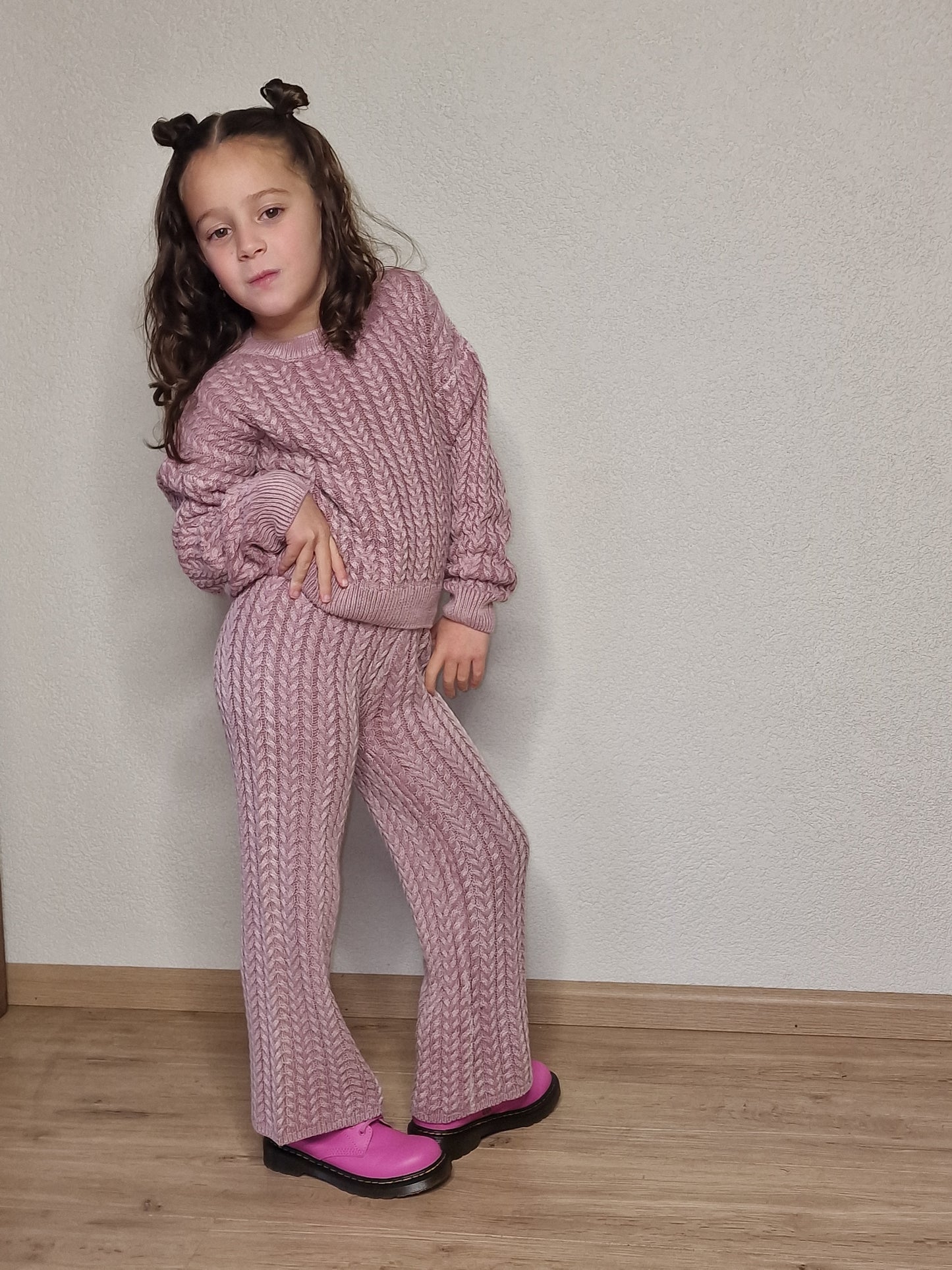 Knitted Comfort Set – Soft Rose