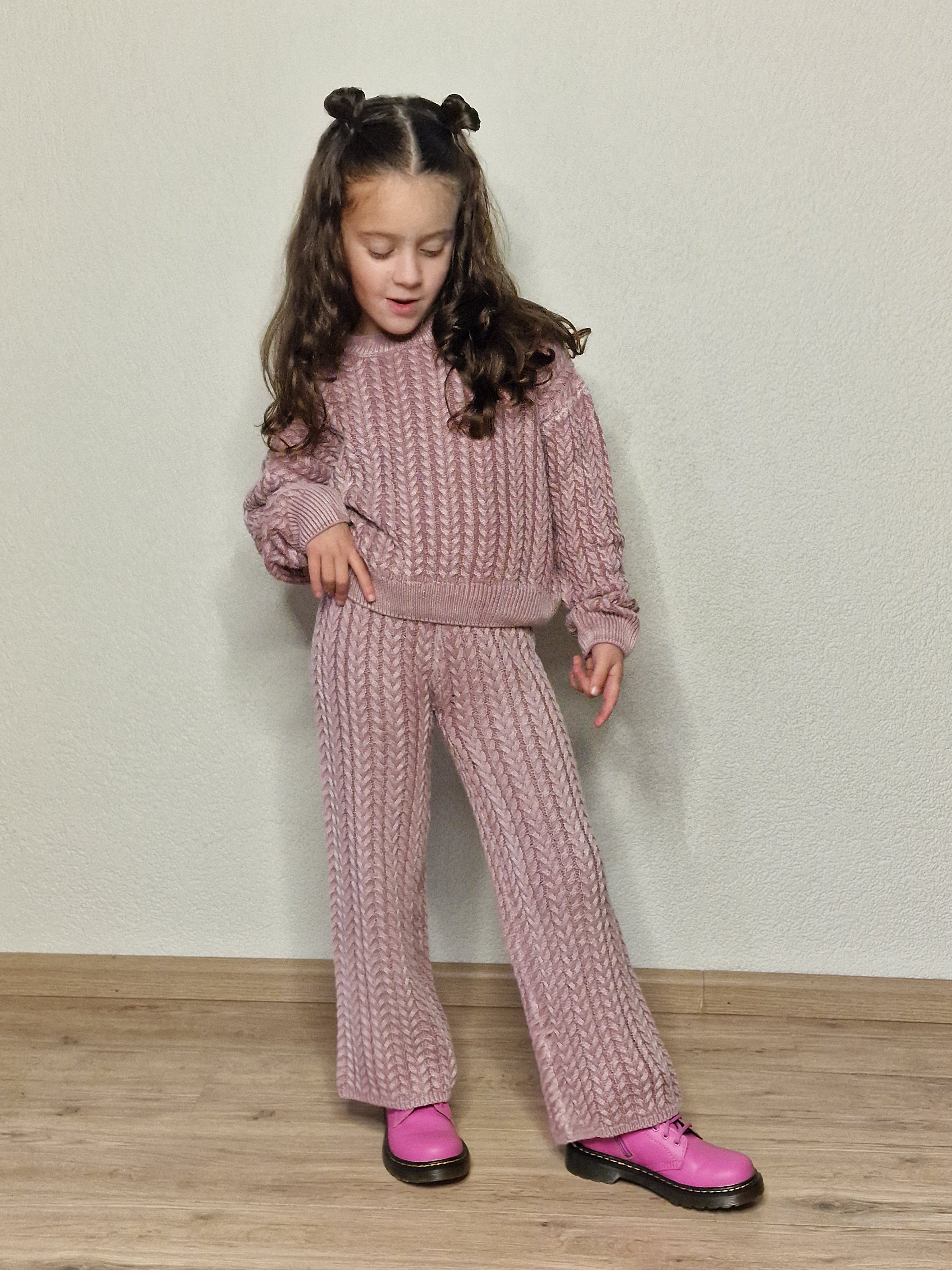 Knitted Comfort Set – Soft Rose