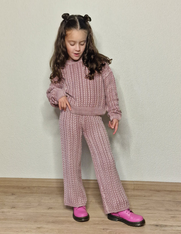 Knitted Comfort Set – Soft Rose