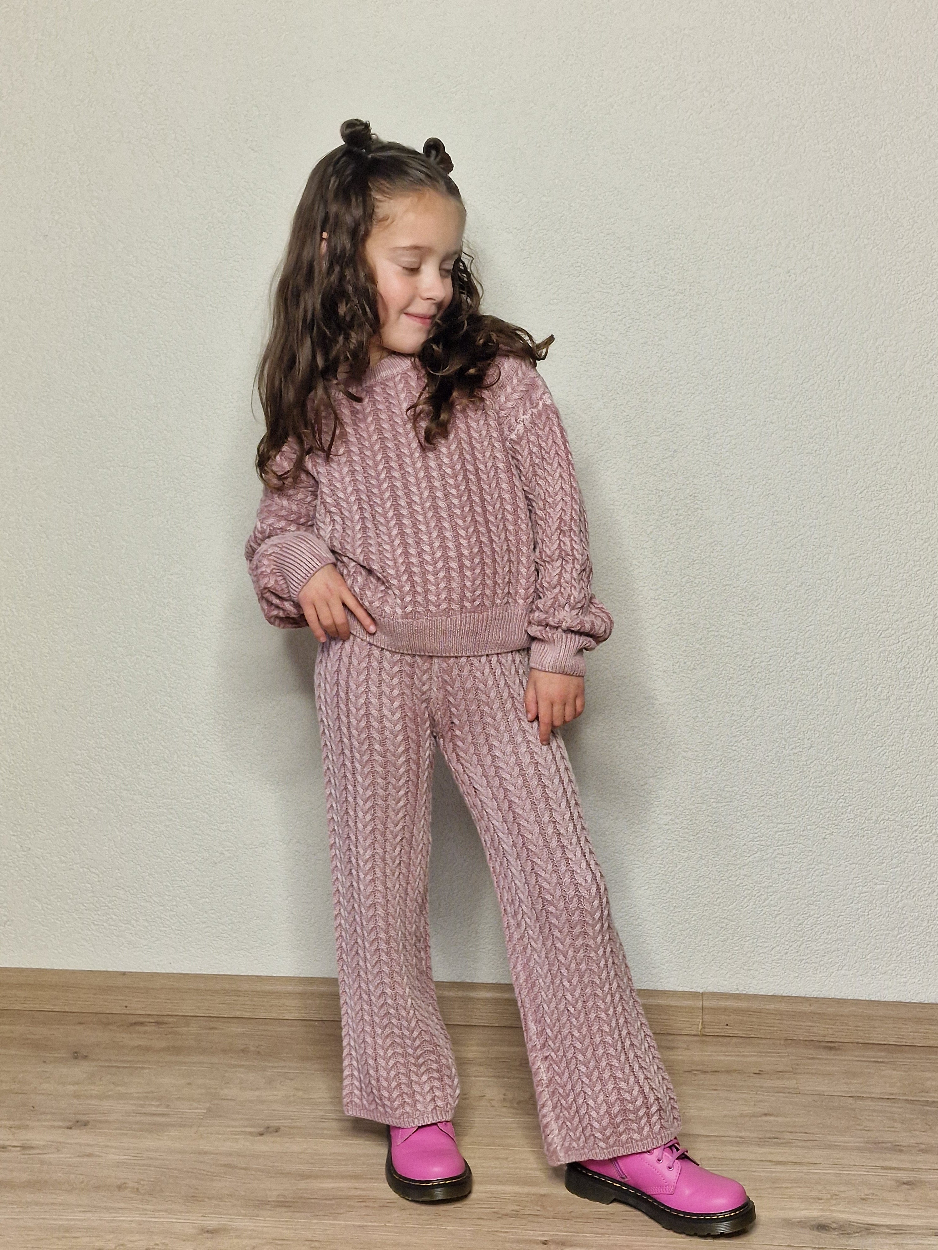 Knitted Comfort Set – Soft Rose