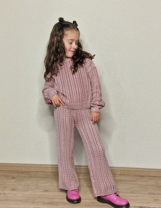 Knitted Comfort Set – Soft Rose