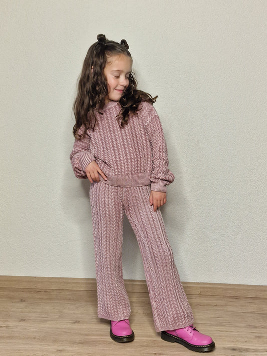 Knitted Comfort Set – Soft Rose