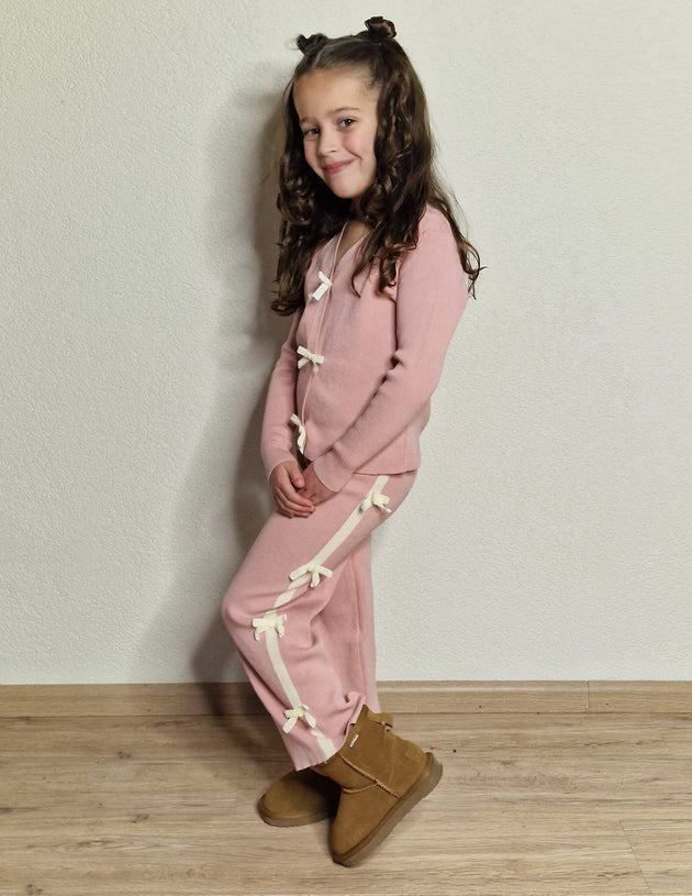 Comf 2-delig pak roze met strikjes - Pinkish Flamingo