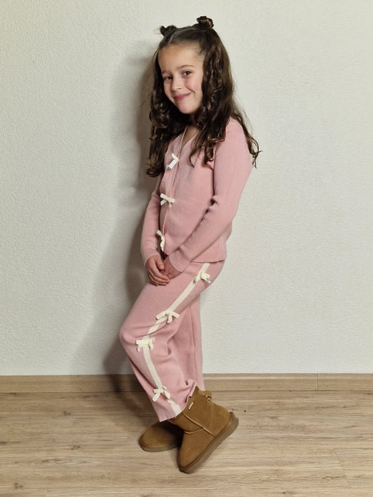 Comf 2-delig pak roze met strikjes - Pinkish Flamingo