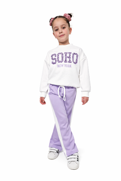 SOHO New York Sweater Set - Leopard Paars