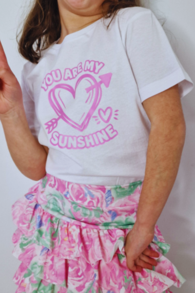 Wit T-shirt You Are My Sunshine